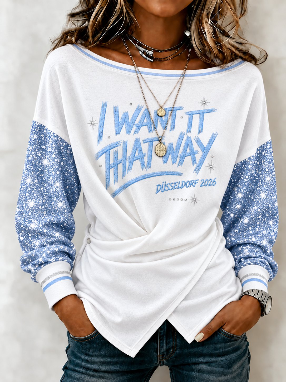 Women's Musical Art Printed Wrap Top