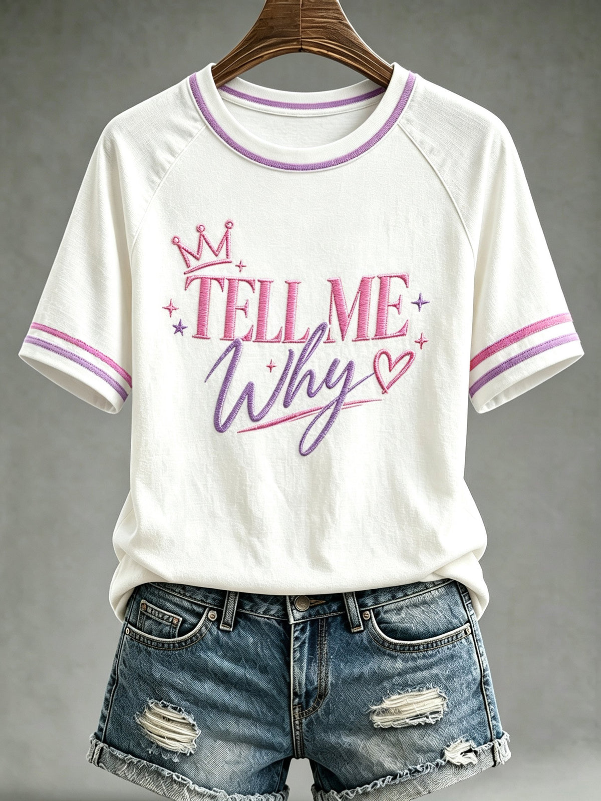 Women's Letter-Print Casual Top