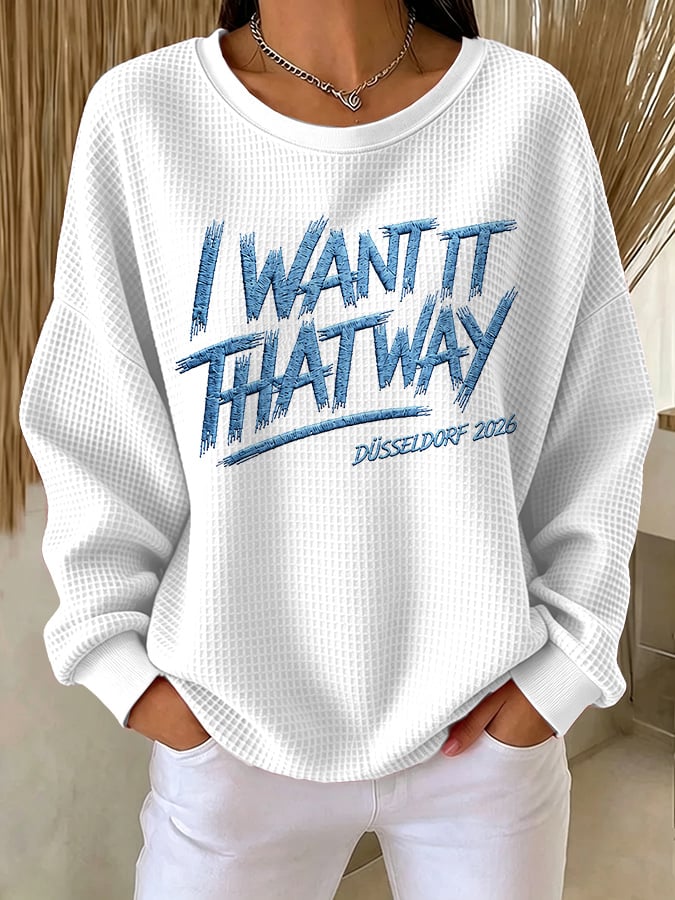 Women'S Musical Art Waffle Sweatshirt