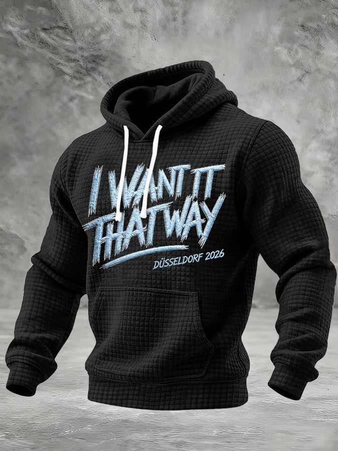 Men's Vintage Musical Art Printed Casual Hoodie