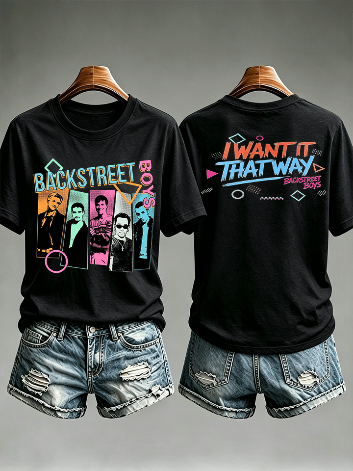 Women's Casual Printed Crew-Neck T-Shirt