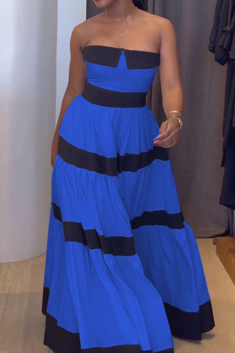 Women's Elegant Contrasting Off-shoulder Dress