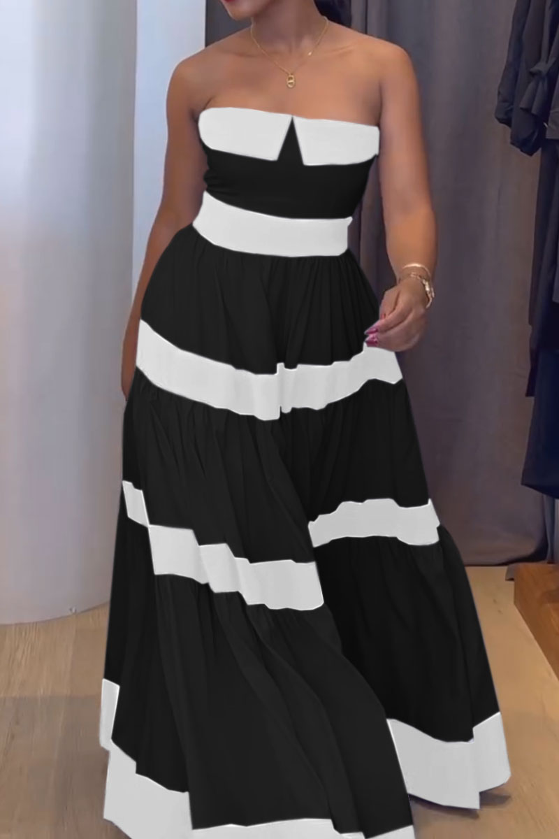 Women's Elegant Contrasting Off-shoulder Dress