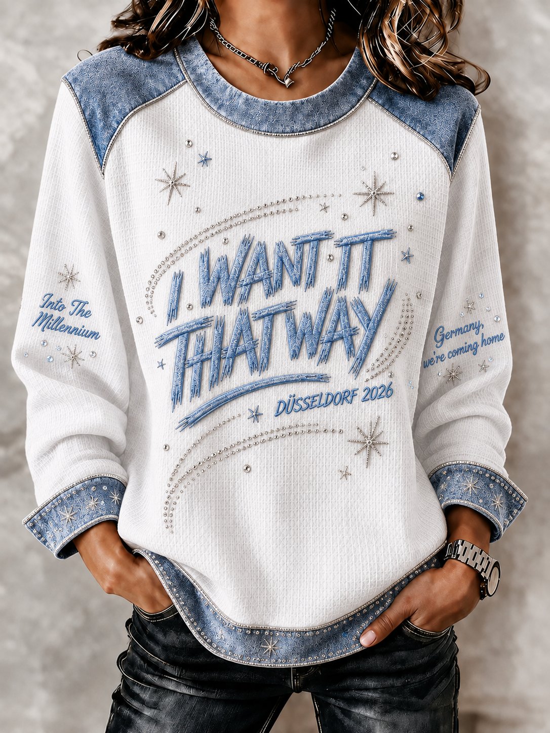 Women's Musical Art Print Sweatshirt