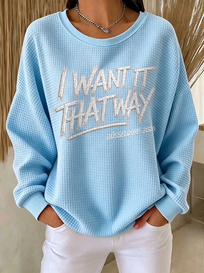 Women'S Musical Art Waffle Sweatshirt