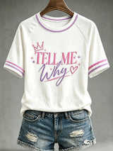 Women's Letter-Print Casual Top