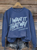 Women's Musical Art Print Round Neck Sweatshirt