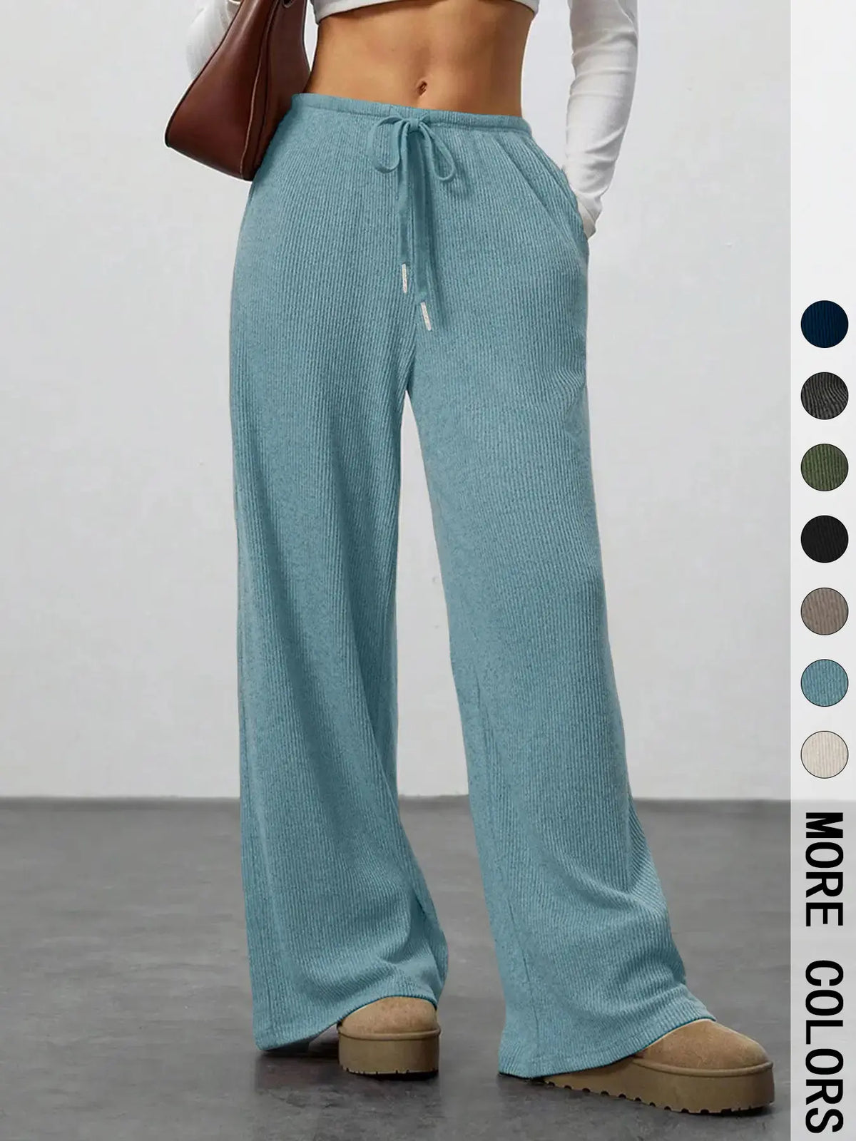 High Waist Comfortable Wide Leg Casual Jogging Pants
