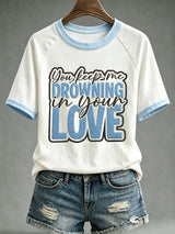 Women's Letter-Print Casual Top