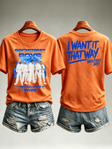 Women's Casual Printed Crew-Neck T-Shirt