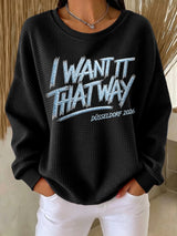 Women'S Musical Art Waffle Sweatshirt