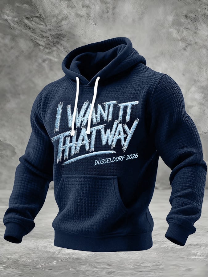 Men's Vintage Musical Art Printed Casual Hoodie