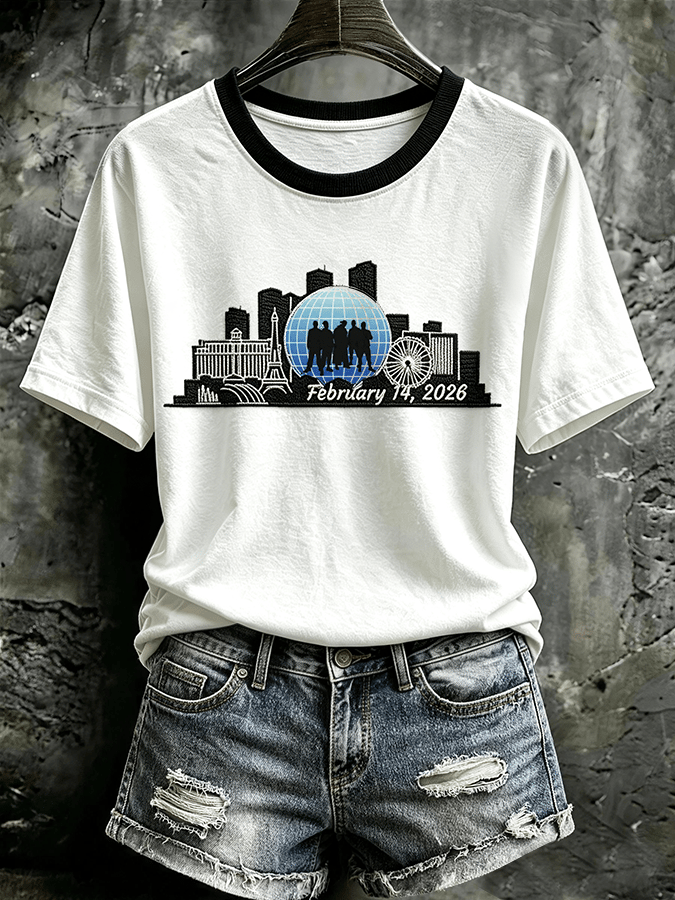 Women's Music Tour Music Lovers Comfortable Short-Sleeved T-Shirt