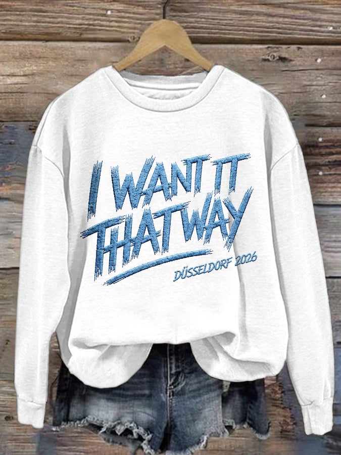 Women's Musical Art Print Round Neck Sweatshirt