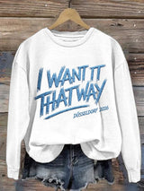Women's Musical Art Print Round Neck Sweatshirt