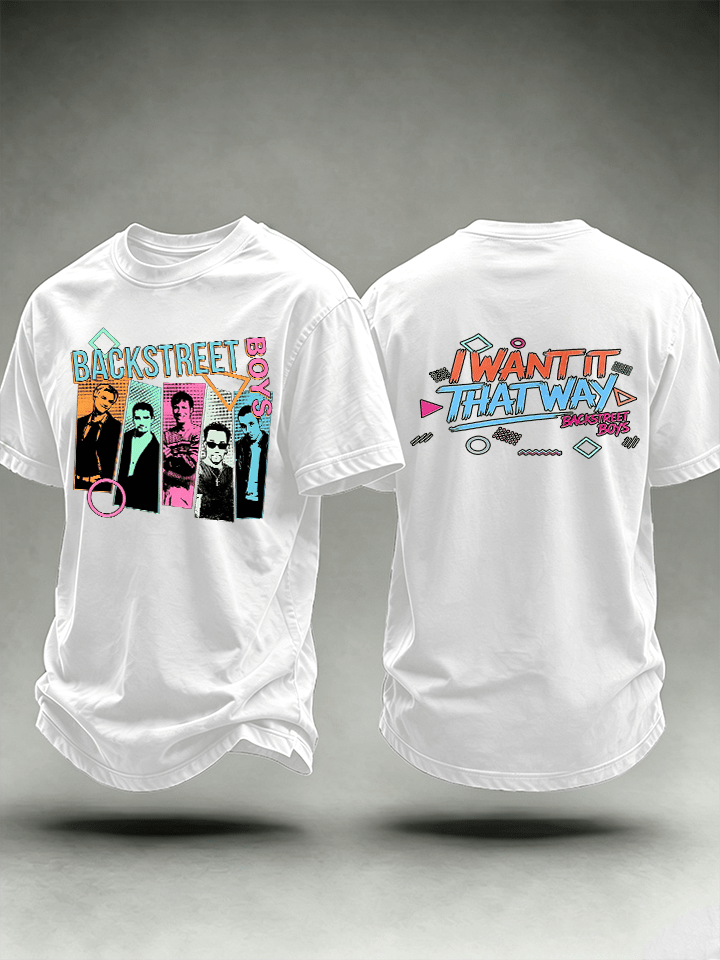 Men's Casual Printed Crew-Neck T-Shirt