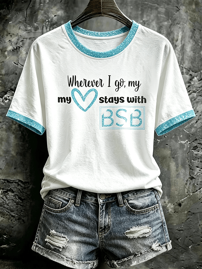 Women's Music Tour Music Lovers Comfortable Short-Sleeved T-Shirt