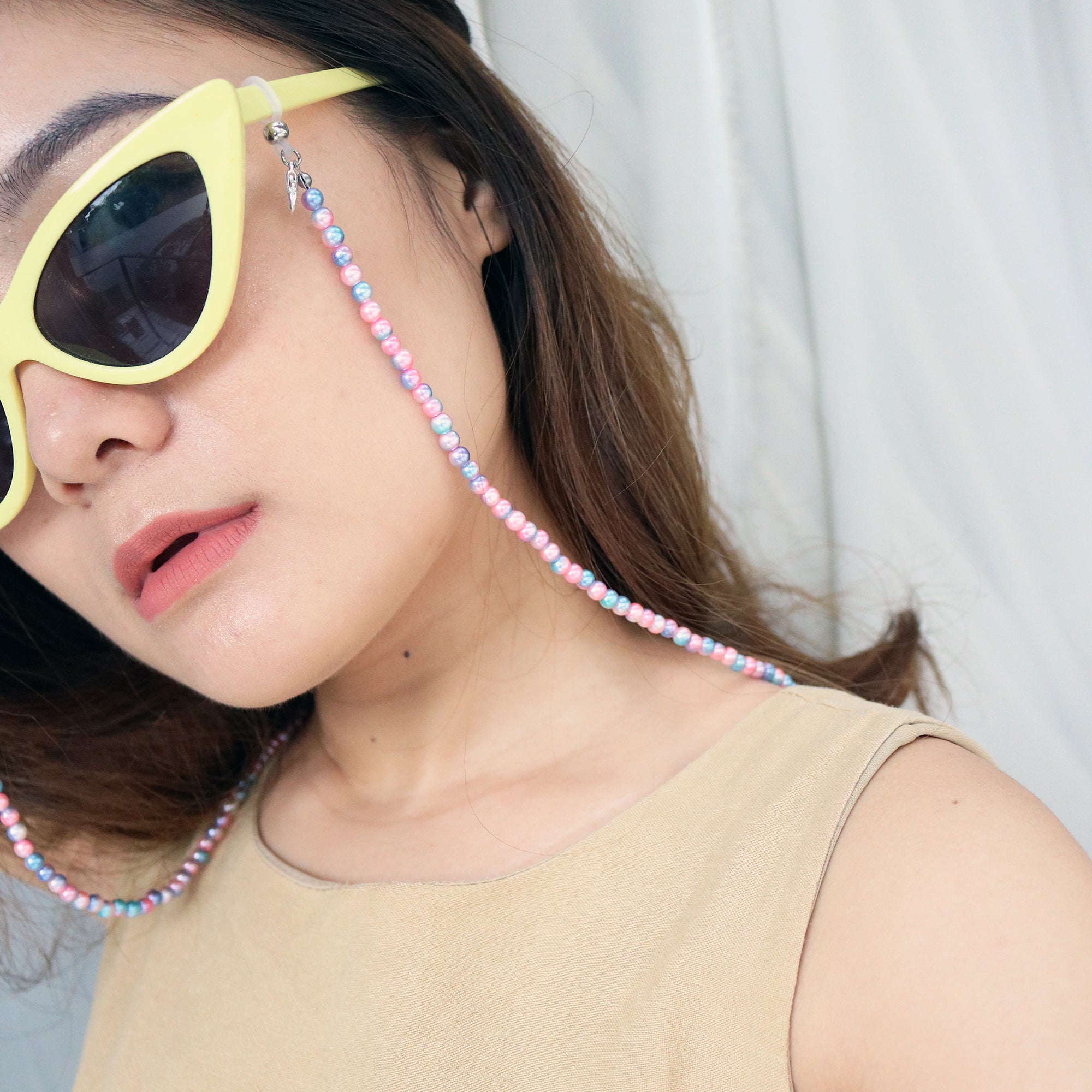 Pastel Pearls Multi-Way Chain in Barbie