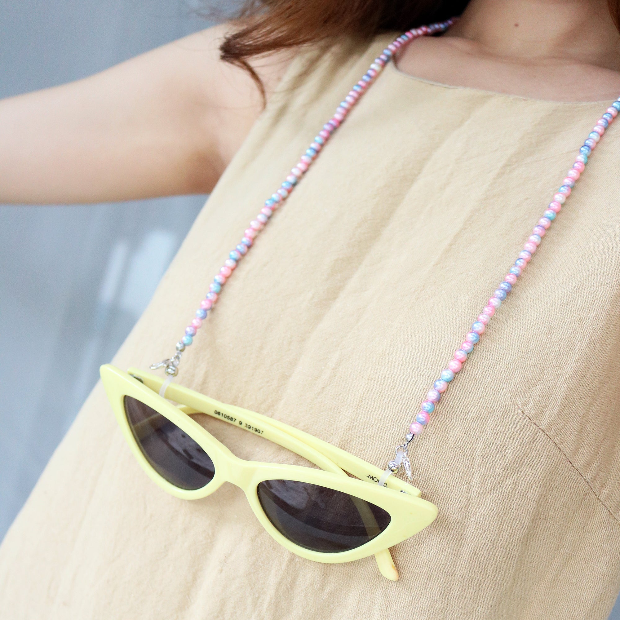 Pastel Pearls Multi-Way Chain in Barbie