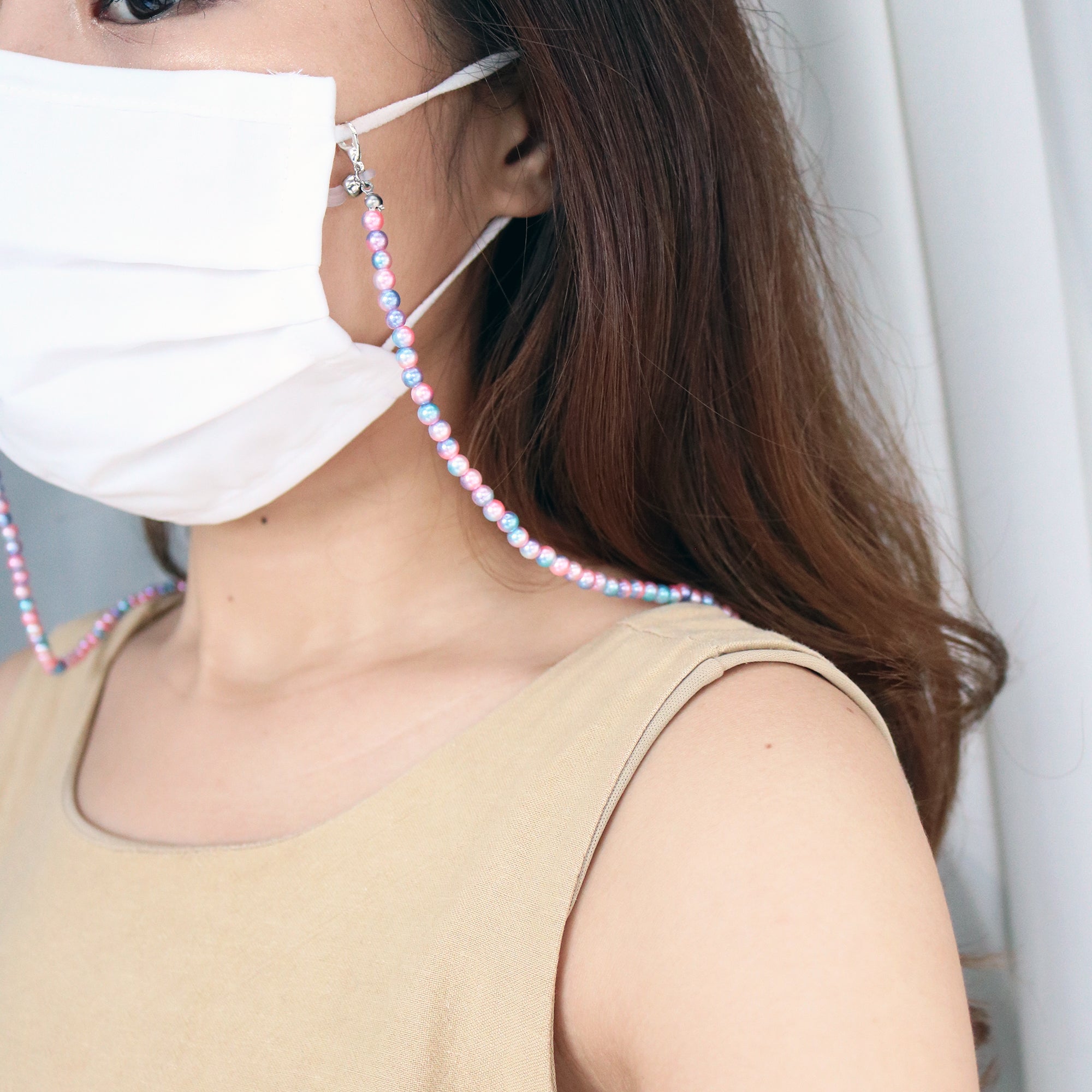 Pastel Pearls Multi-Way Chain in Barbie