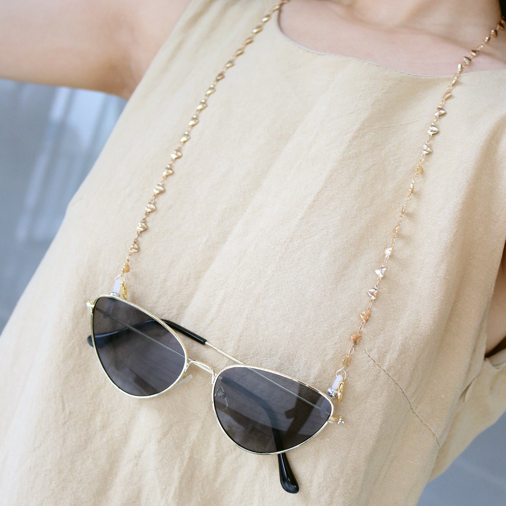 Hearts Multi-Way Chain in Gold