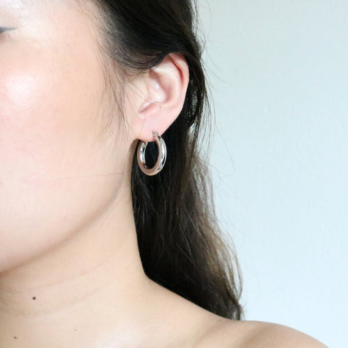 Basic Circle Hoops in Silver (18K Gold Plated)