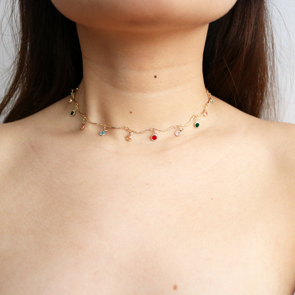 Rainbow Gems Choker