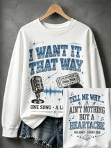 Women's Musical Art Print Casual Sweatshirt