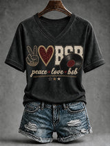 Women'S Casual Music-Print Top