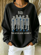 Women's Touring Music Print Waffle-Knit Top