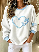 Women's Print Waffle-Knit Top