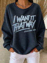 Women'S Musical Art Waffle Sweatshirt