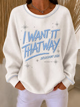 Women'S Musical Art Waffle Sweatshirt