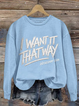 Women's Musical Art Print Round Neck Sweatshirt