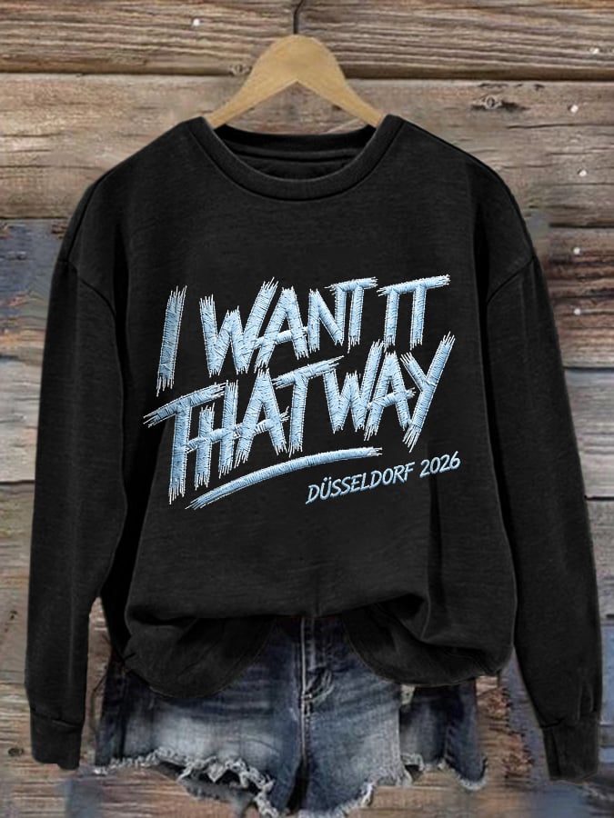 Women's Musical Art Print Round Neck Sweatshirt